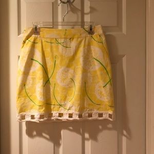 Lilly Pulitzer Dandelion Marti Skirt Printed Lace